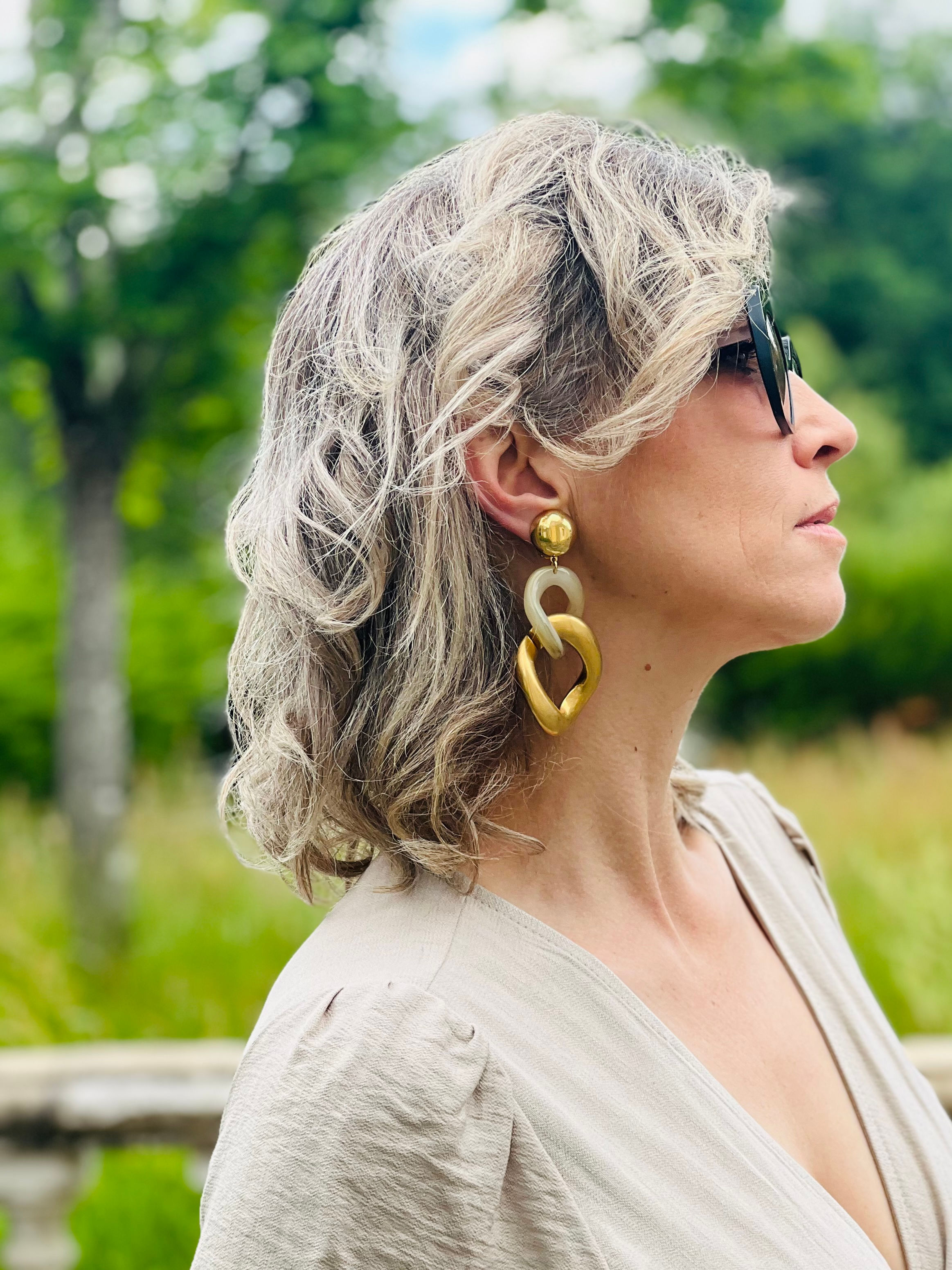 Olga, beige & doré mat