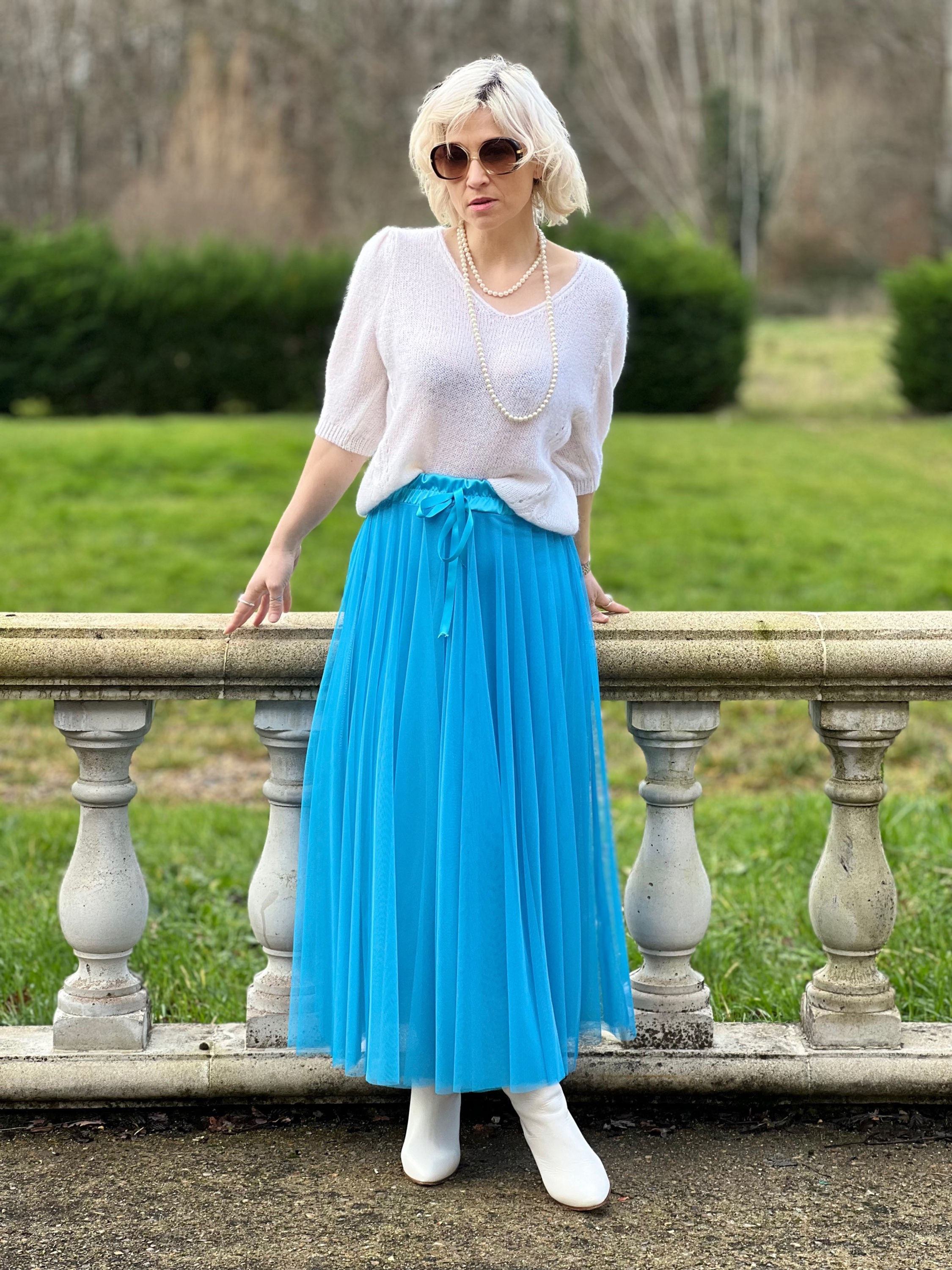 Carrie, bleu cyan