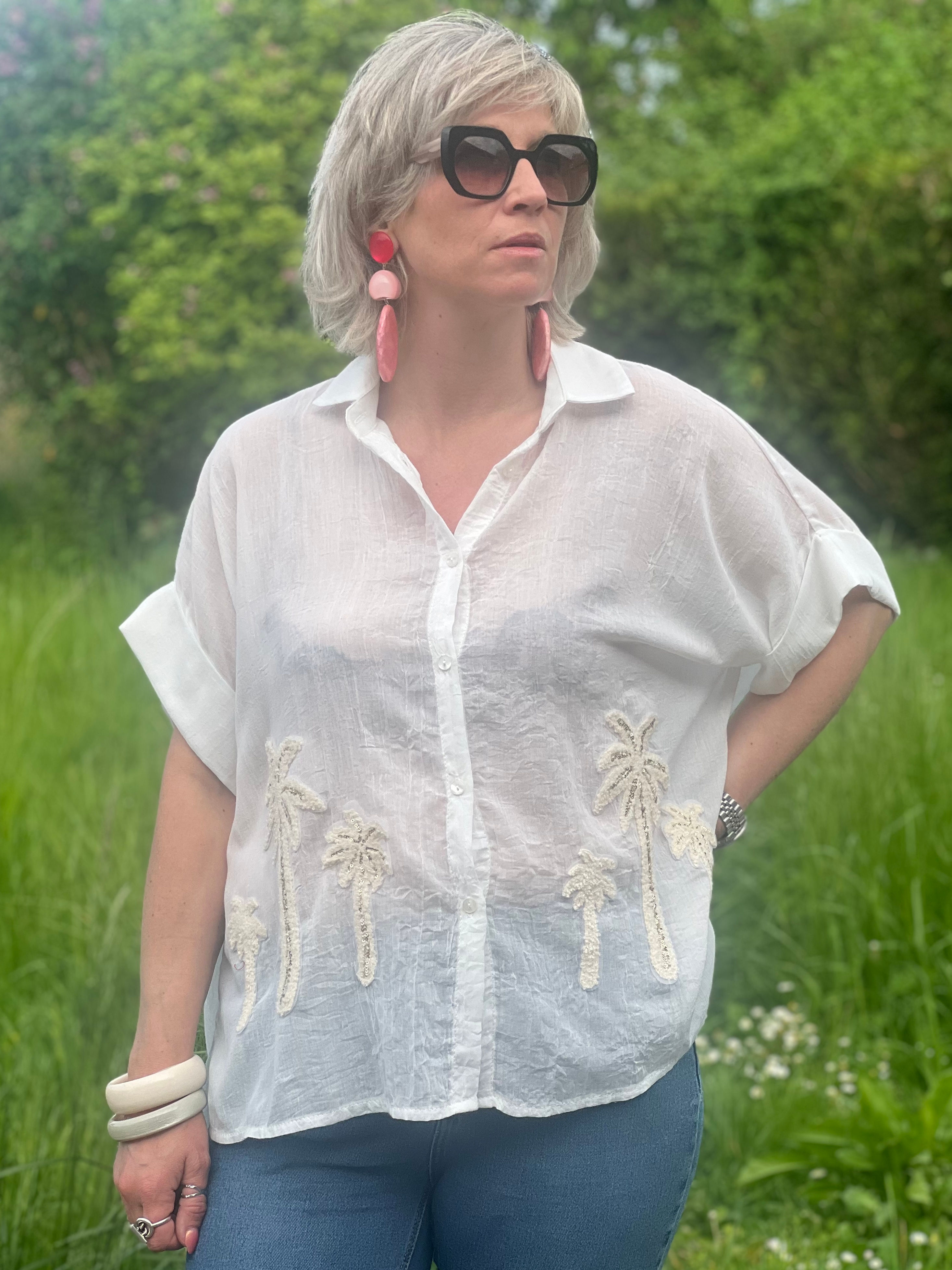 Tia blanc , version gaze de coton 