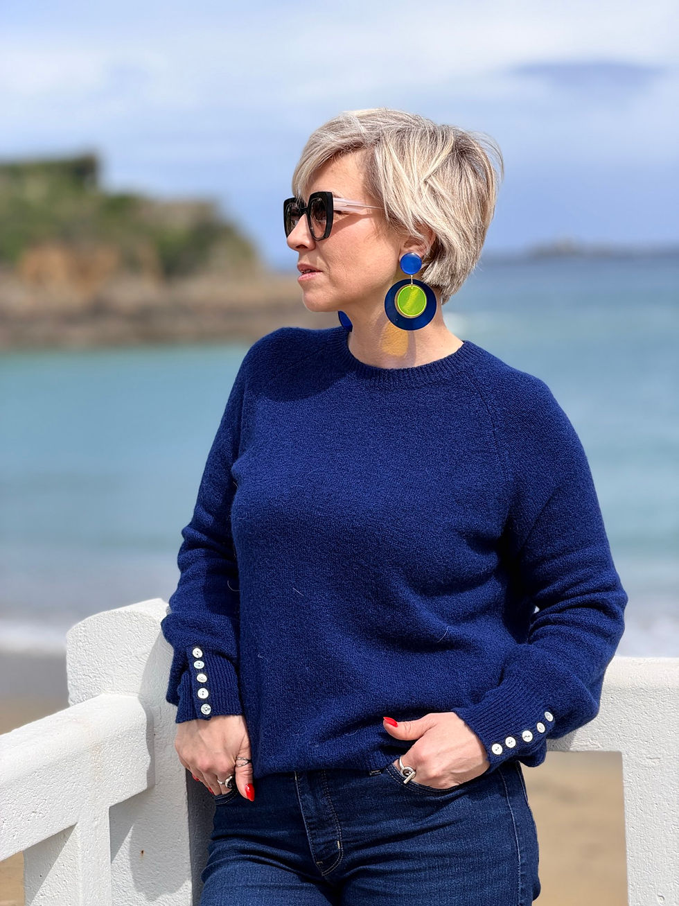 Miniature : Valentina - marine & jaune fluo - taille M