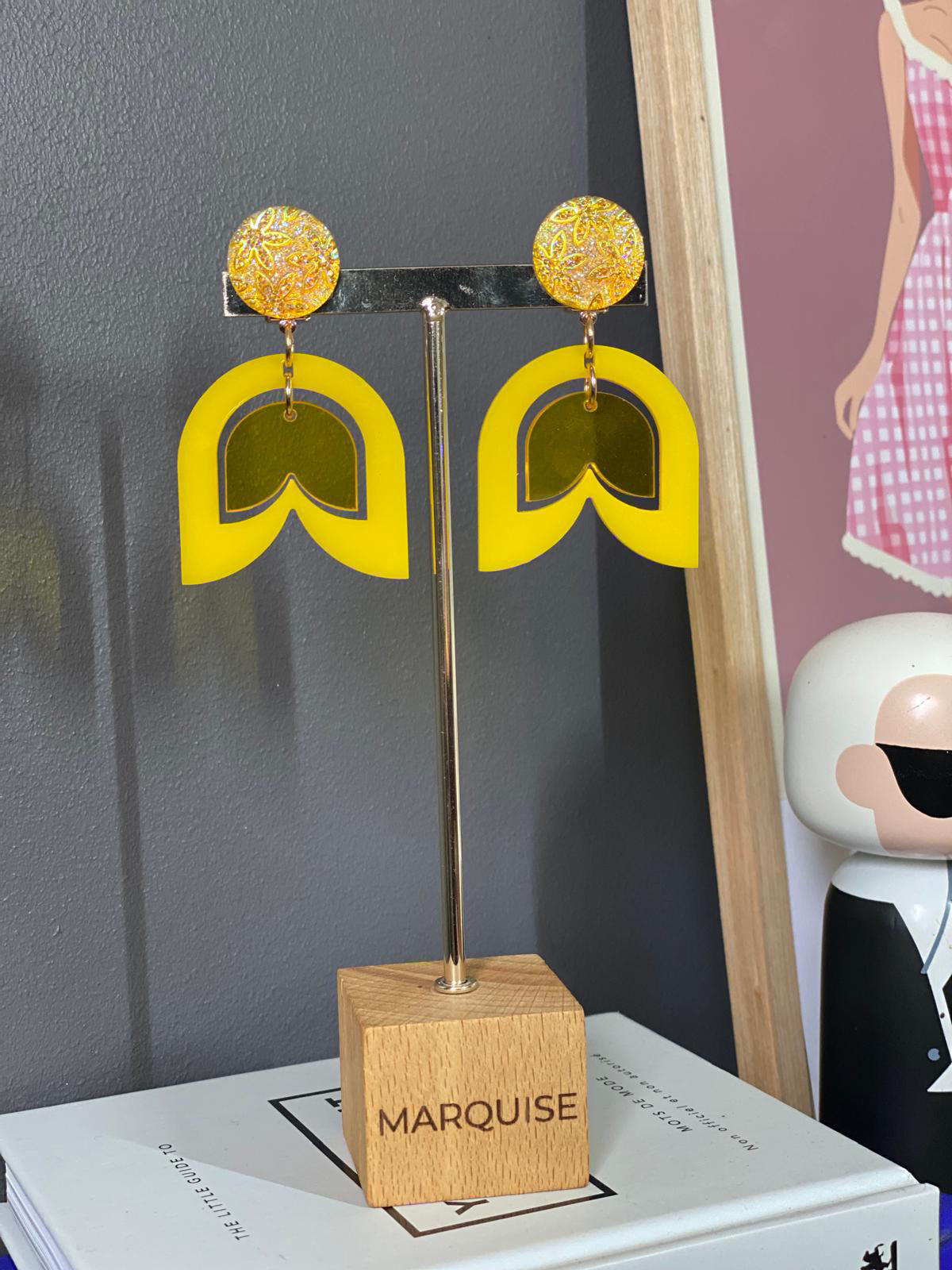 Ophélia - jaune citron & jaune transparent taille S