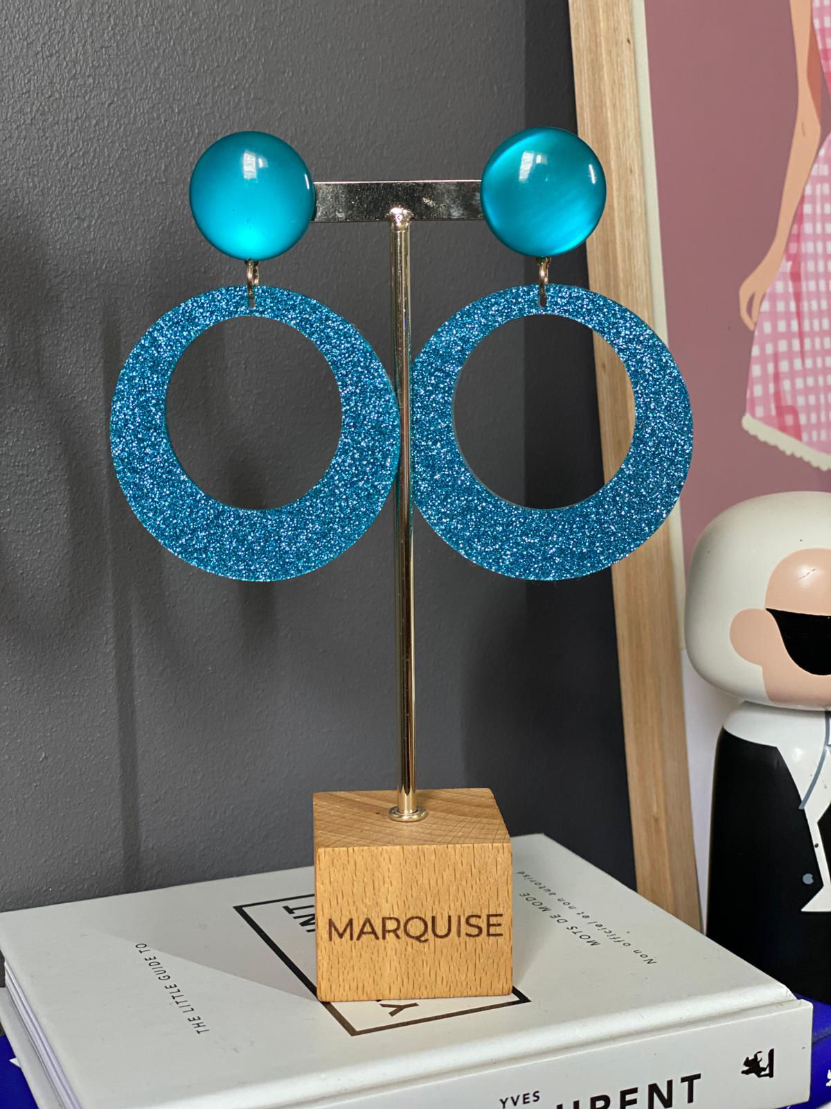 Annabelle- turquoise pailleté - taille s