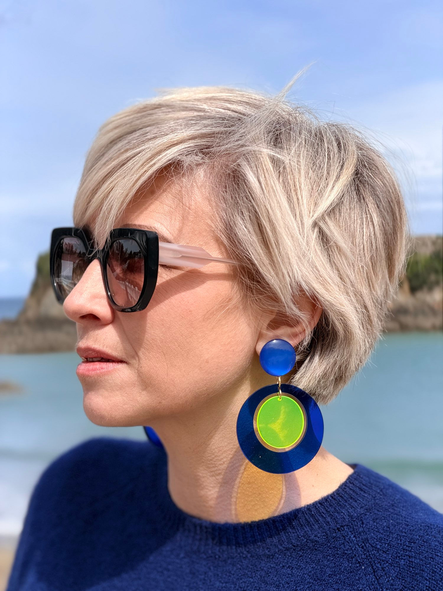 Valentina - marine & jaune fluo - taille M