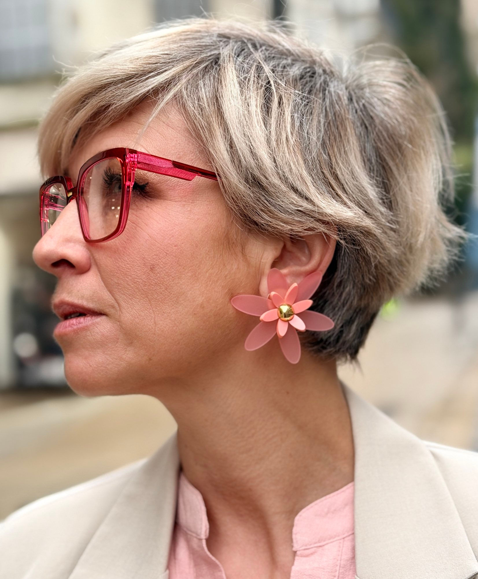 Joanne - rose givré & rose corail-  taille S