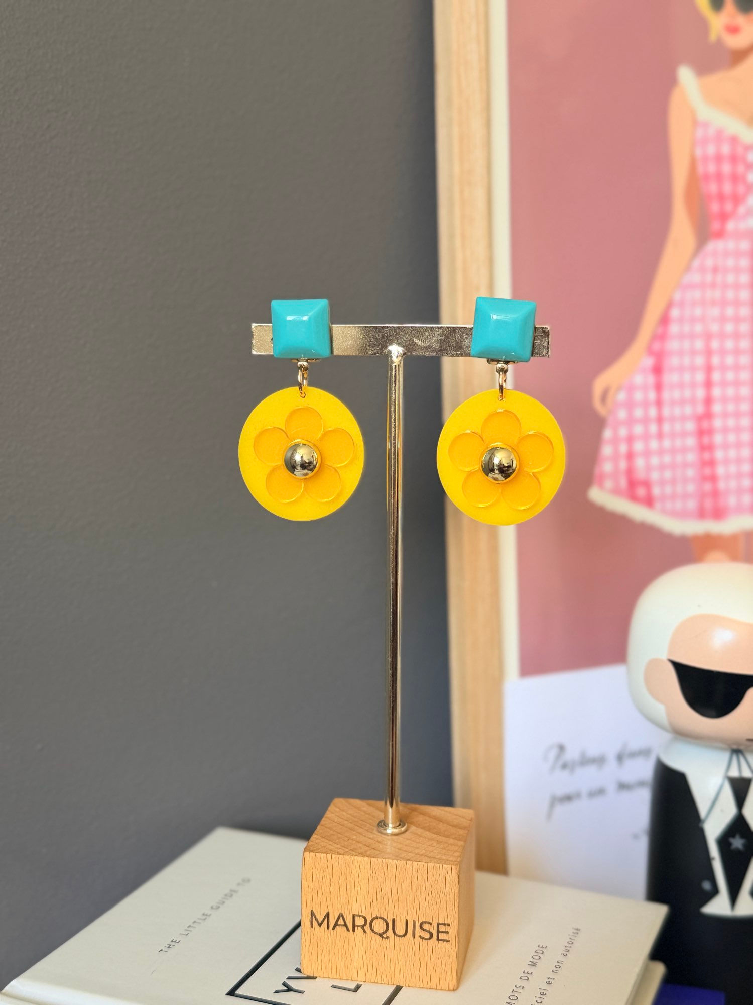 Huguette - jaune citron & jaune transparent 