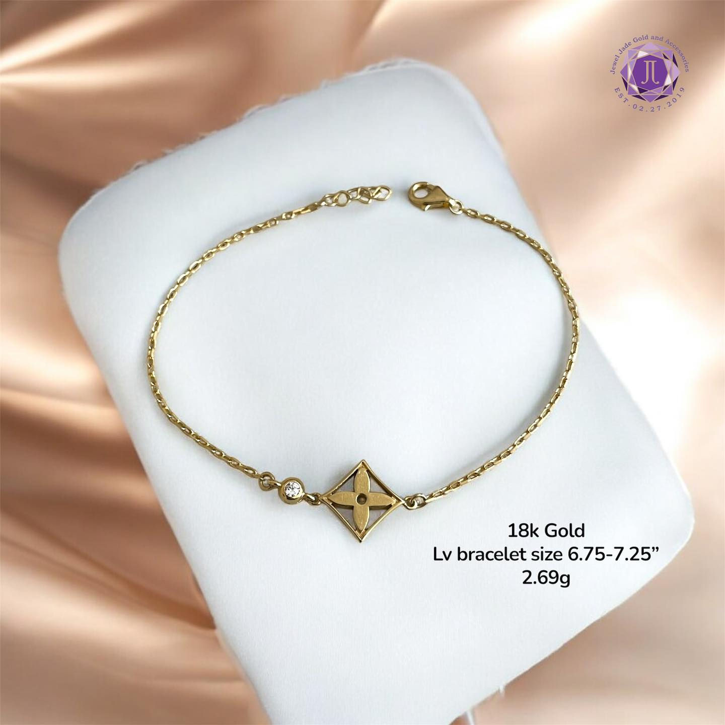 LV bracelet 2.69g size 6.75-7.25"