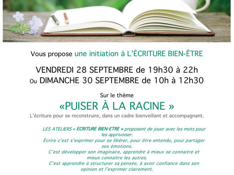 ATELIER ÉCRITURE BIEN-ÊTRE