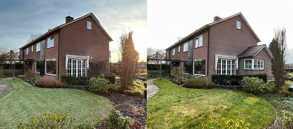 Uitbouw voorzijde voor & na