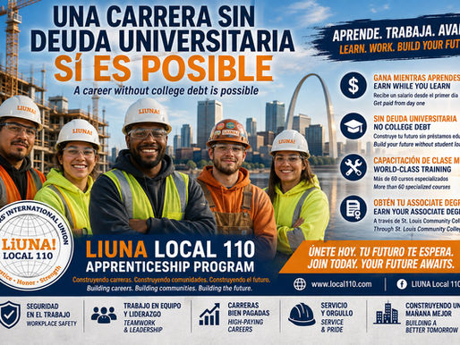 Una carrera sin deuda universitaria sí es posible con LIUNA Local 110 Apprenticeship