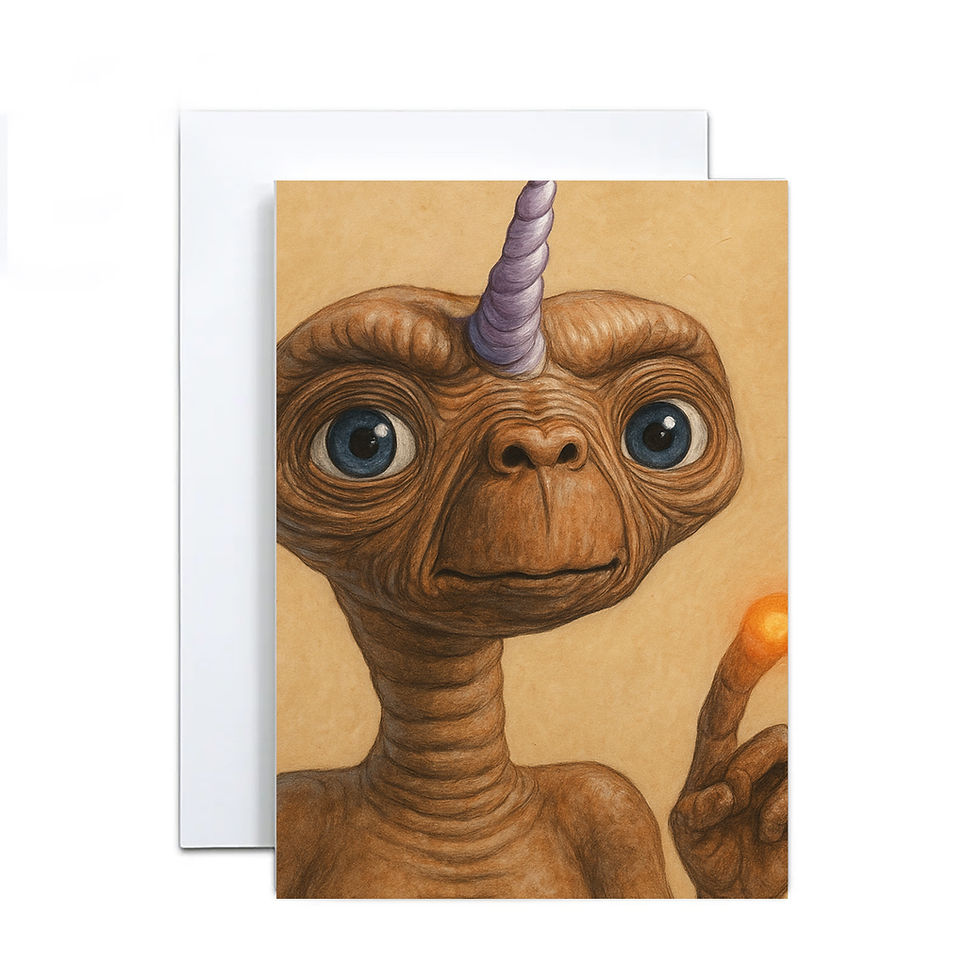 E.T. as a Unicorn is ready to phone home some pizza