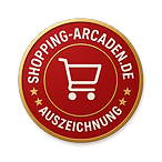 „Ausgezeichneter Shop – Shopping-Arcaden.de ist mehrfach prämiert für Qualität, Service und Kundenzufriedenheit.“