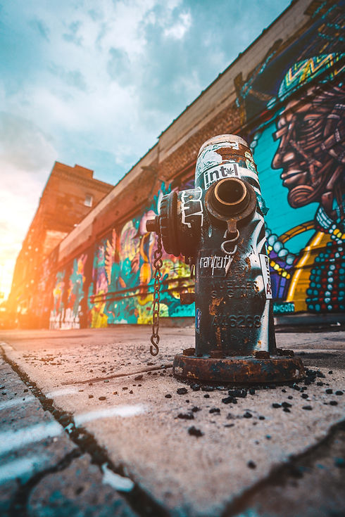 Fire Hydrant and Graffiti