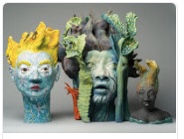 Ceramic three heads together