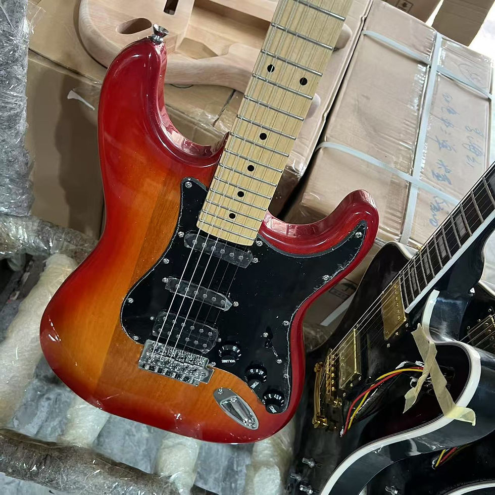 Thumbnail: Wine Red Colour ST 6 Strings Electric Guitar SSH Pickup Black Pickguard Rosewood