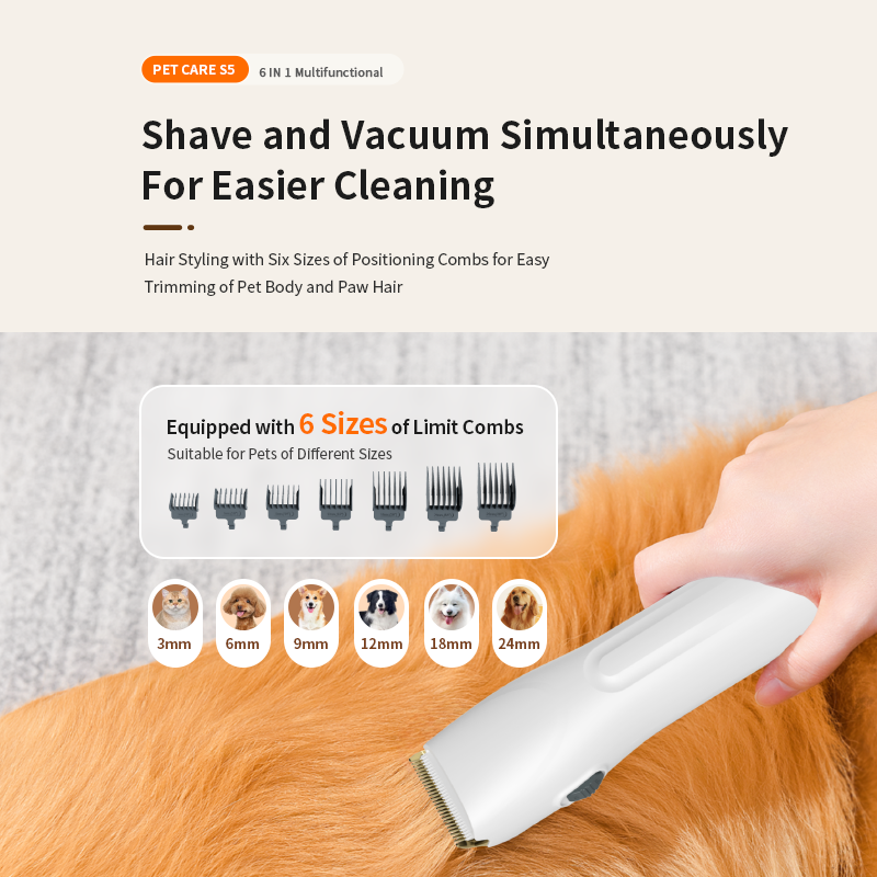 Thumbnail: Smart Dog Cat Hair Brush Grooming Vacuum Cleaner Kit for Pets
