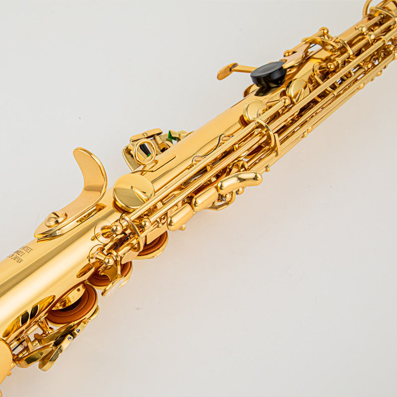 Thumbnail: 875EX Soprano Saxophone B-Flat Straight Gold Lacquered with case accessories