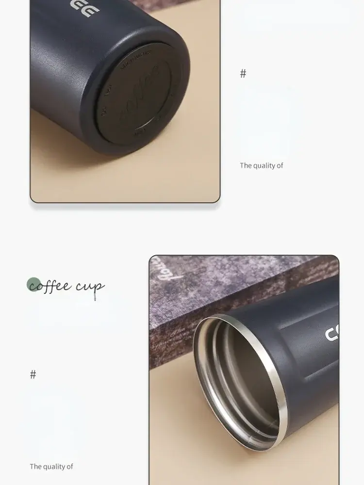 Thumbnail: 380/510ml Stainless Portable Travel Mug Stainless Steel Smart Coffee Tumbler The