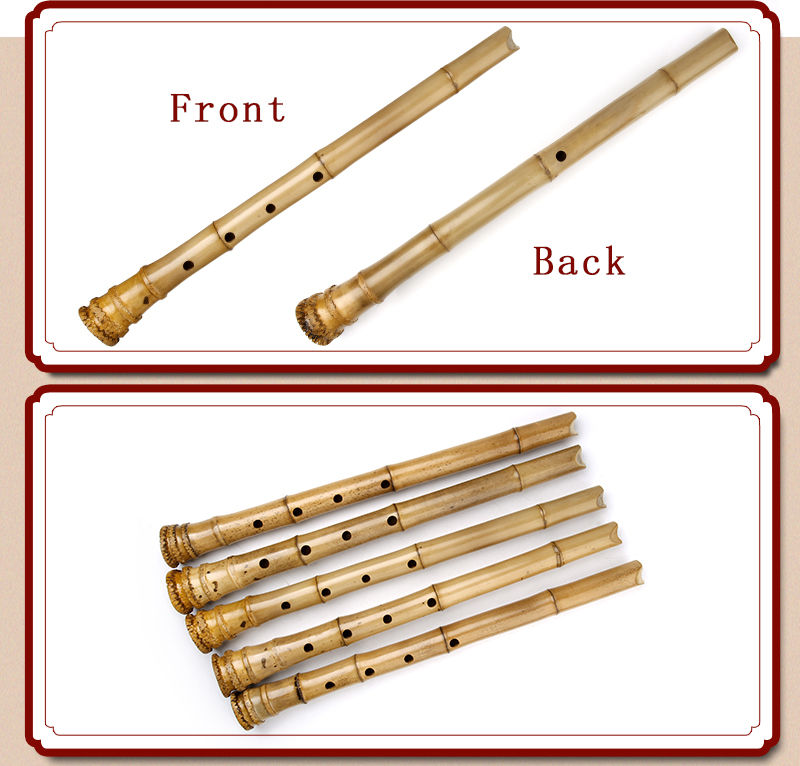 Thumbnail: Shakuhachi 5 Holes Wooden Bamboo Vertical Flute 