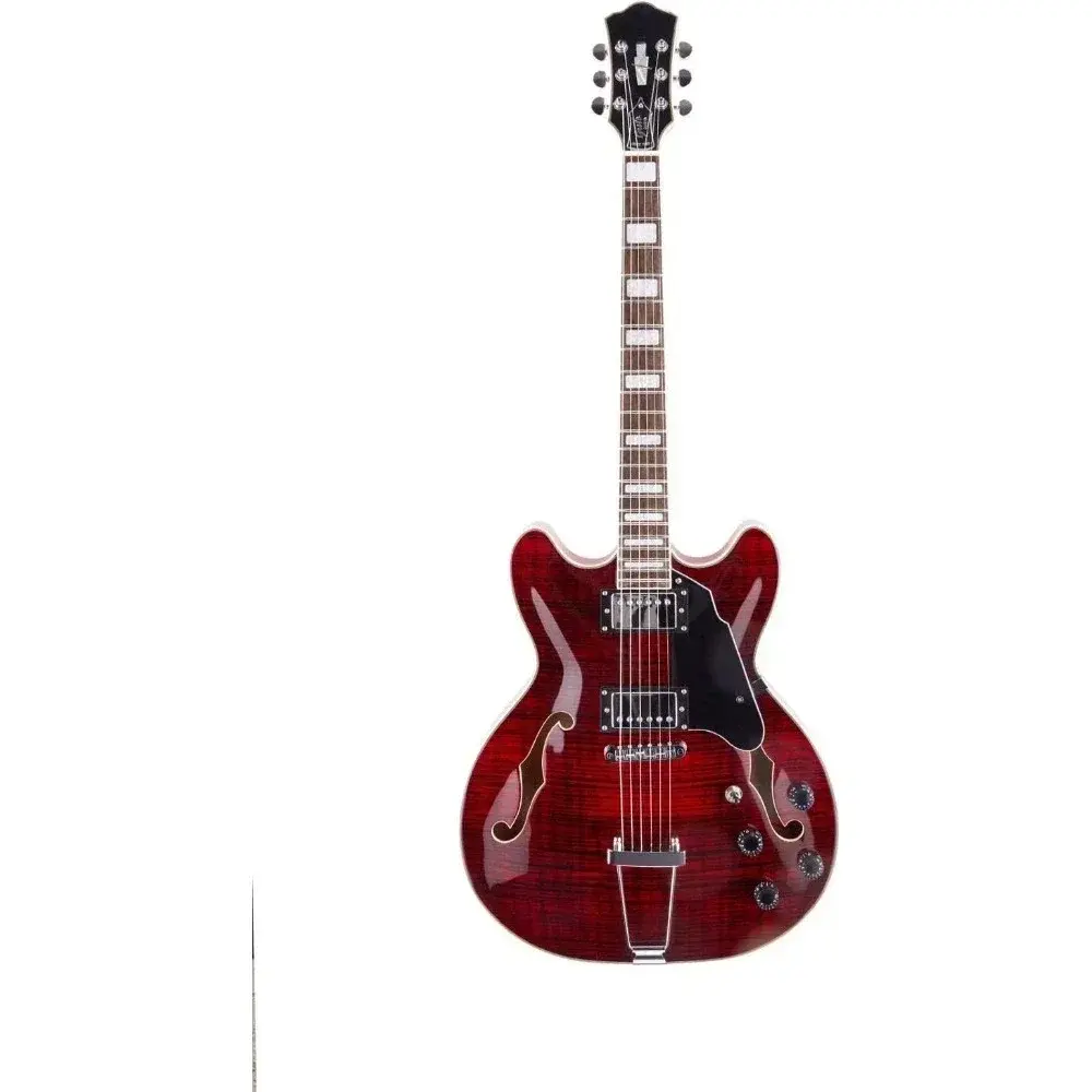 Jazz Electric Guitar, Mid Air Heart Suspension Tail Bridge Style Guitar, Handbag