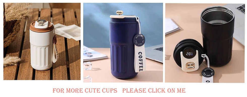 Thumbnail: 380/510ml Stainless Portable Travel Mug Stainless Steel Smart Coffee Tumbler The