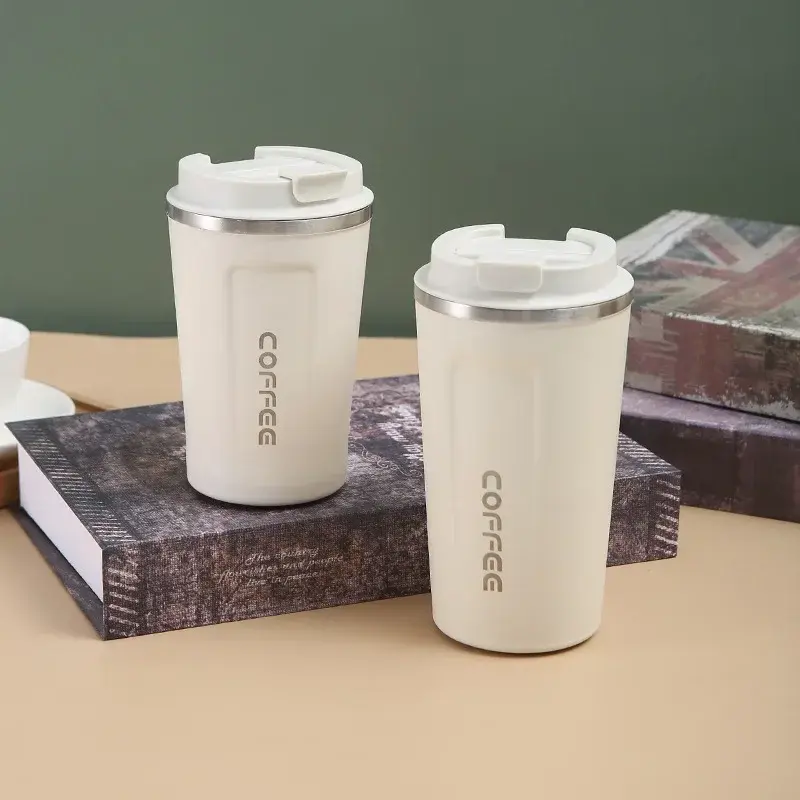 Thumbnail: 380/510ml Stainless Portable Travel Mug Stainless Steel Smart Coffee Tumbler The