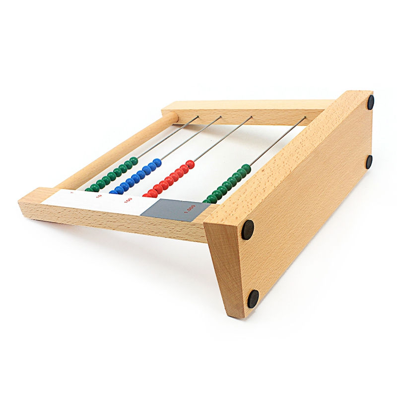 Thumbnail: Toddler Wooden Montessori Math Toy Beads Abacus Toy Computing Rack