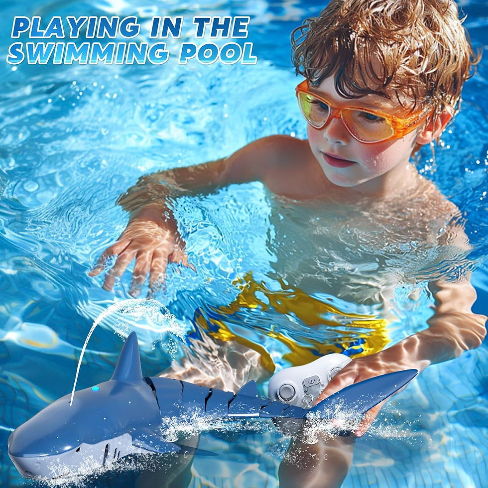 Thumbnail: RC Shark Remote Control whale Spray Water Kids robot toy Radio Controlled Boats 