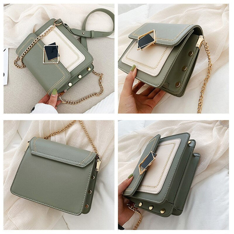 Thumbnail: Shoulder Cross Chain Strap Handbag