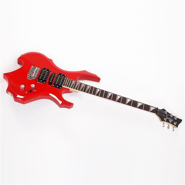 Thumbnail: Red Flame Shaped Electric Guitar with 20W Electric Guitar Sound HSH Pickup Novic