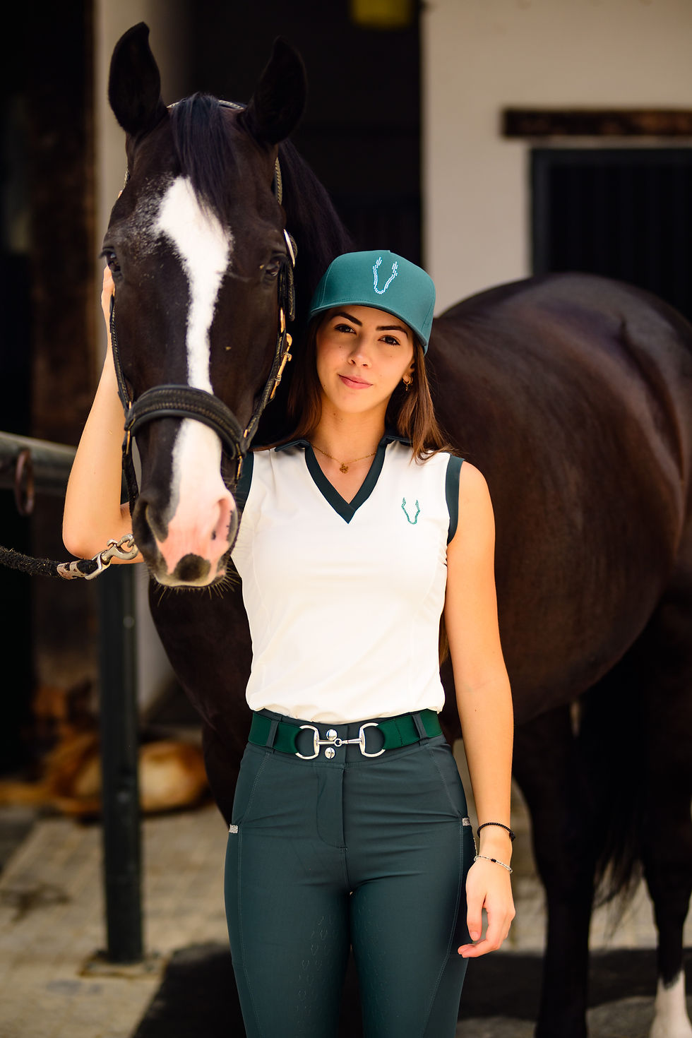 Miniatura: Cinturón ecuestre verde