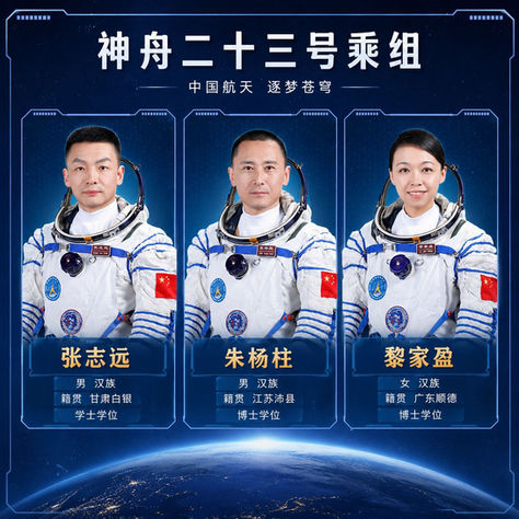 Uno a uno: estos son los taikonautas chinos de la misión espacial Shenzhou-23
