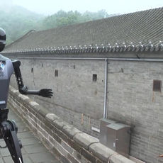 China prepara los Juegos Mundiales de Robots Humanoide con carrera de relevo en la Gran Muralla