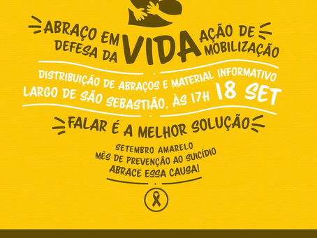 ‘Abraço em Defesa da Vida’: campanha da Defensoria alerta para prevenção ao suicídio