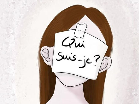 Illustration de la perte de soi et du questionnement intérieur, accompagnement en transition de vie à Nantes pour retrouver ses émotions et son identité.