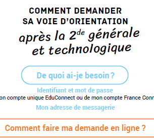 Demander sa voie d'orientation après la seconde.