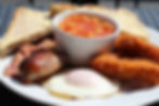 full English menu
