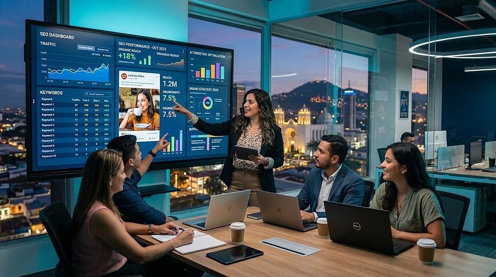 Agencia de publicidad en El Salvador desarrollando estrategias digitales y branding empresarial
