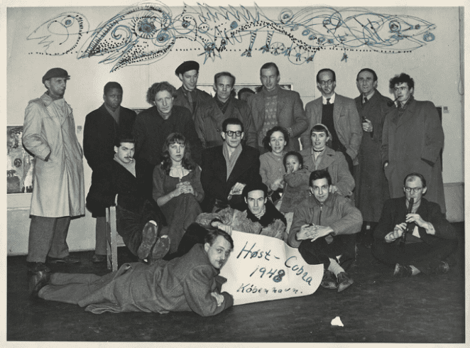 The members of CoBrA in 1948, Copenhagen (Image from https://magazine.artland.com/art-movement-cobra/)