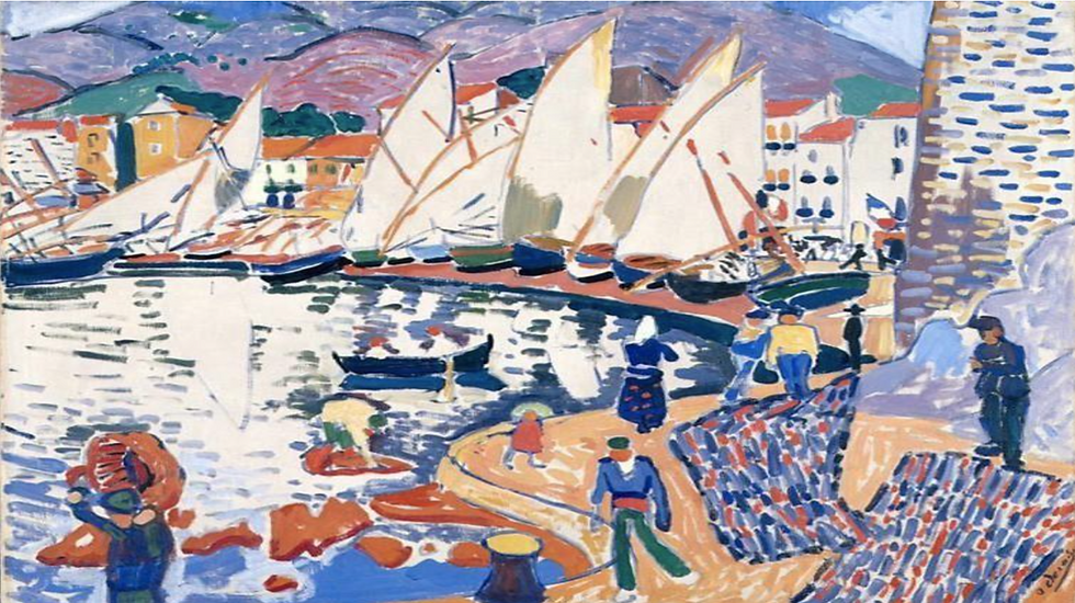 Le séchage des voiles by André Derain (1905) (Image from https://arthive.com/fr/andrederain/works/366792~Scher_les_voiles)