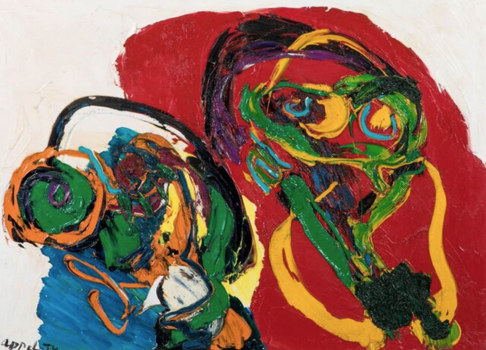 Untitled (1974) by Karel Appel (Image from https://issuu.com/delaive.com/docs/karel_appel_catalogue_2024)
