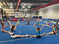 VIGS gymnasts stretching