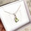 Miniaturbild: Peridot Edelstein Anhänger - facettiert - 925 Silber - Unikat