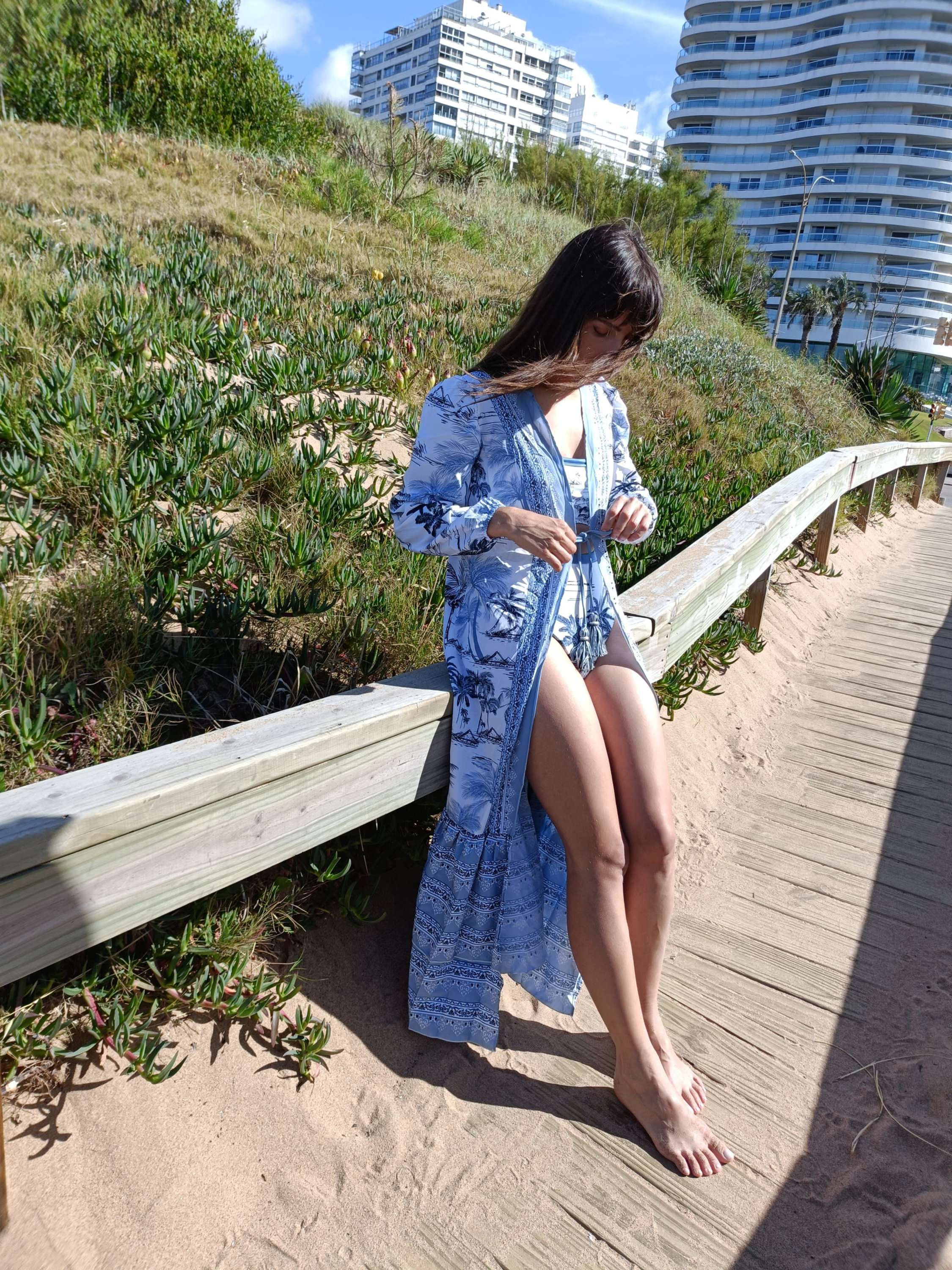 Camisa larga Palmeras