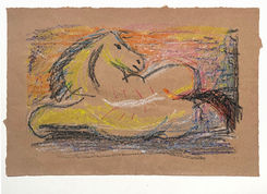 fire horse year of the horse cave painting art london artist sam smith original