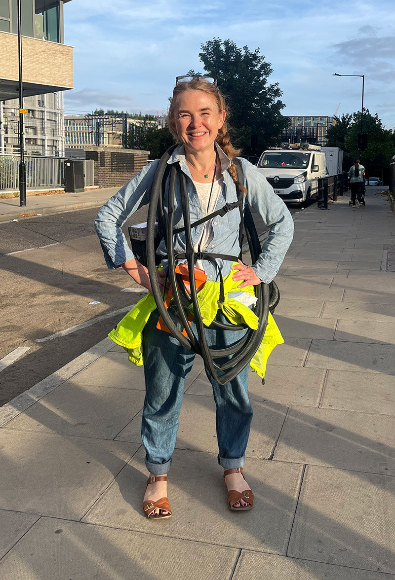 Helen came prepared! She is Head of Twine & Binding