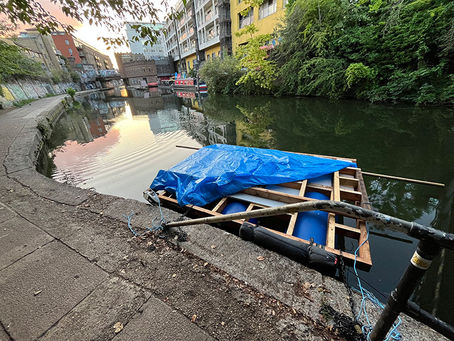 Canal-side construction (Day 2 of build)