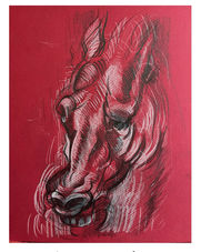 year of the horse painting drawing art london-based artist anatomical study original artwork