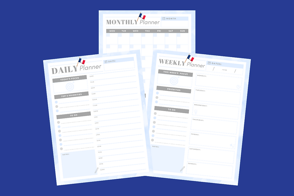 Thumbnail: Digital Goal Planner Bundle for French Learners