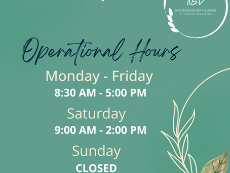 Our brand-new Saturday hours!