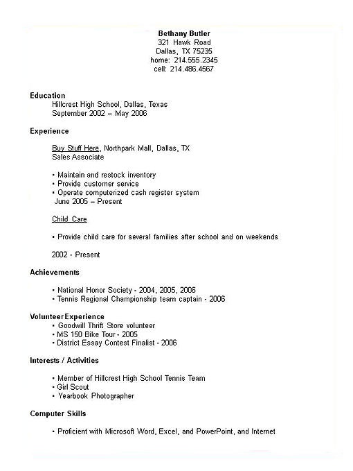 Resume Examples Soquelhighlibrary